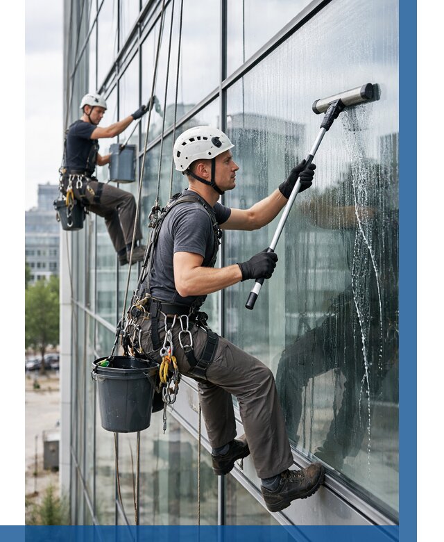 Мойка витражей альпинистами в Астрахани от 719 р. под ключ|ВЫСОТНИК-Стр