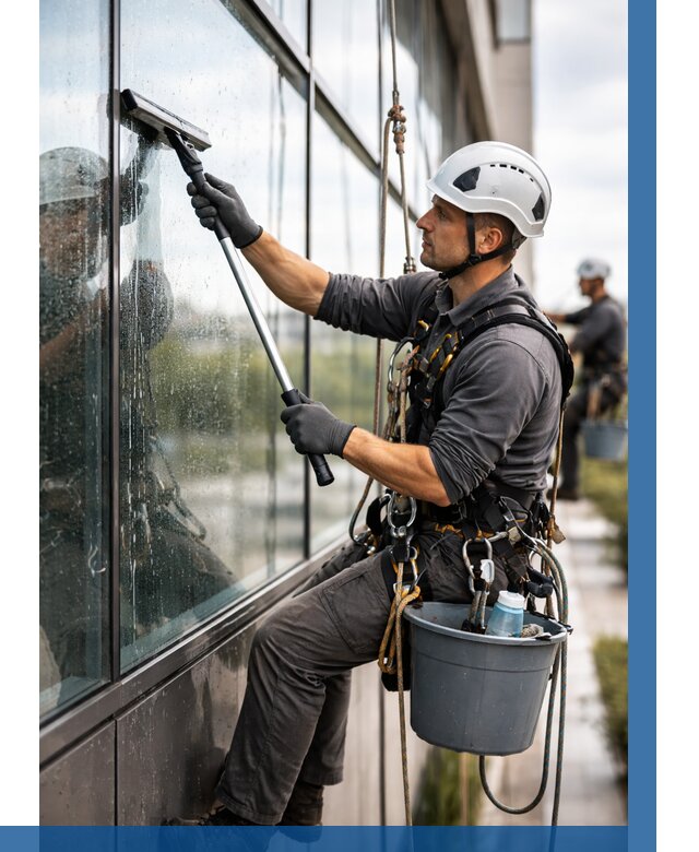 Мойка стеклянных фасадов в Астрахани от 206 р. | ВЫСОТНИК-Стр