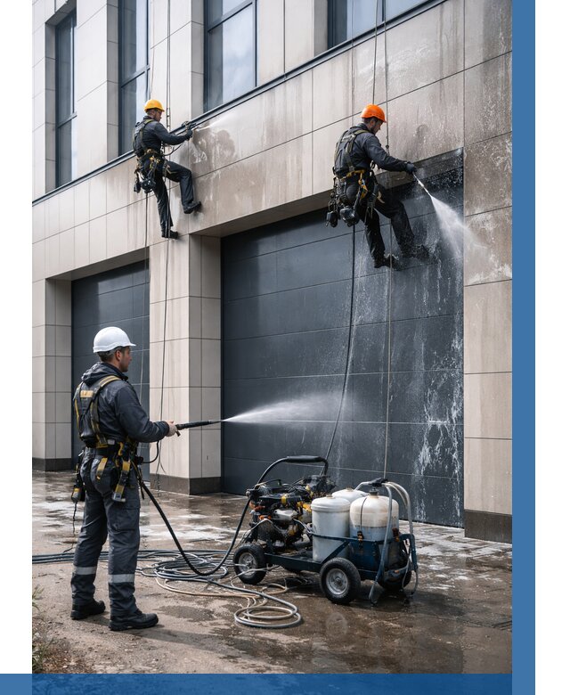 Послестроительная мойка фасада в Астрахани от 308 р. | ВЫСОТНИК-Стр