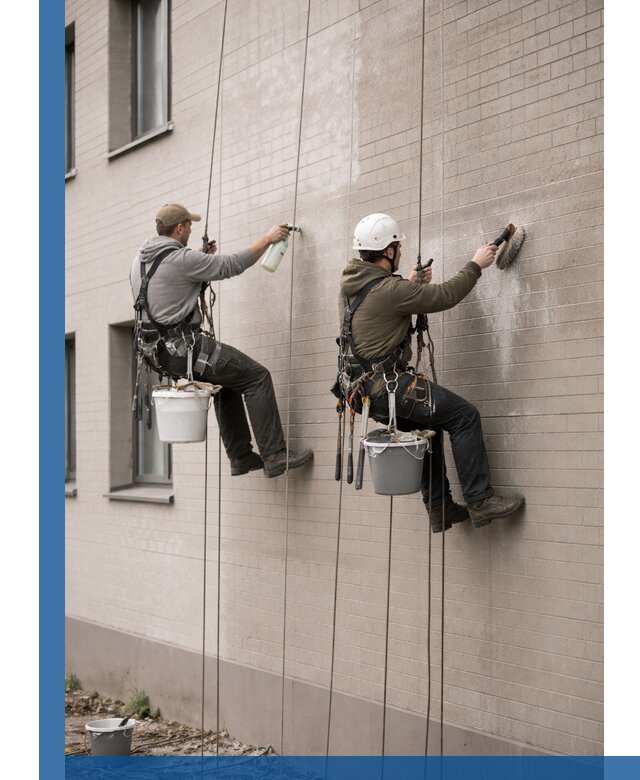 Удаление высолов с фасада зданий в Астрахани без повреждений и следов