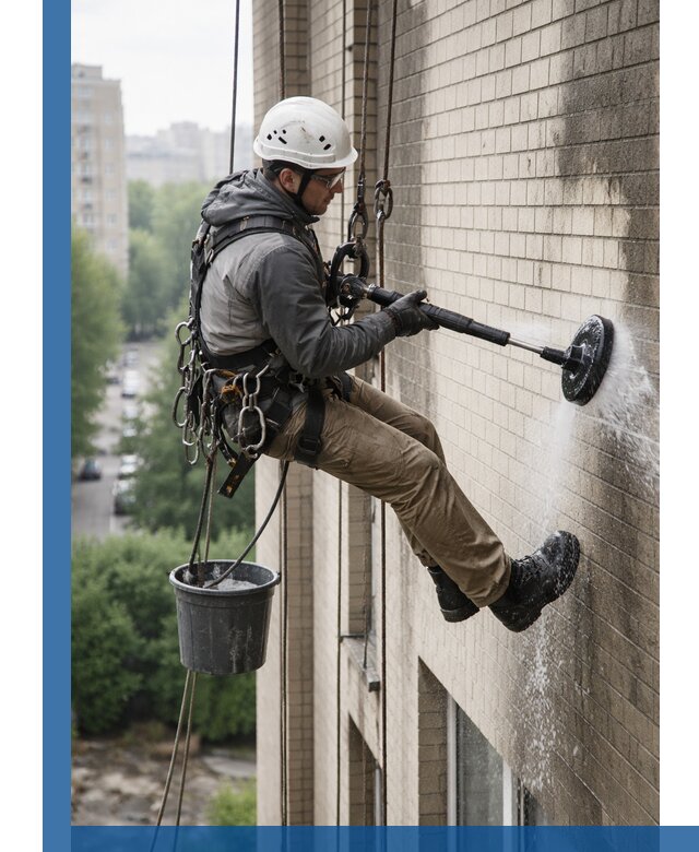 Очистка фасада от копоти в Астрахани профессионально и безопасно