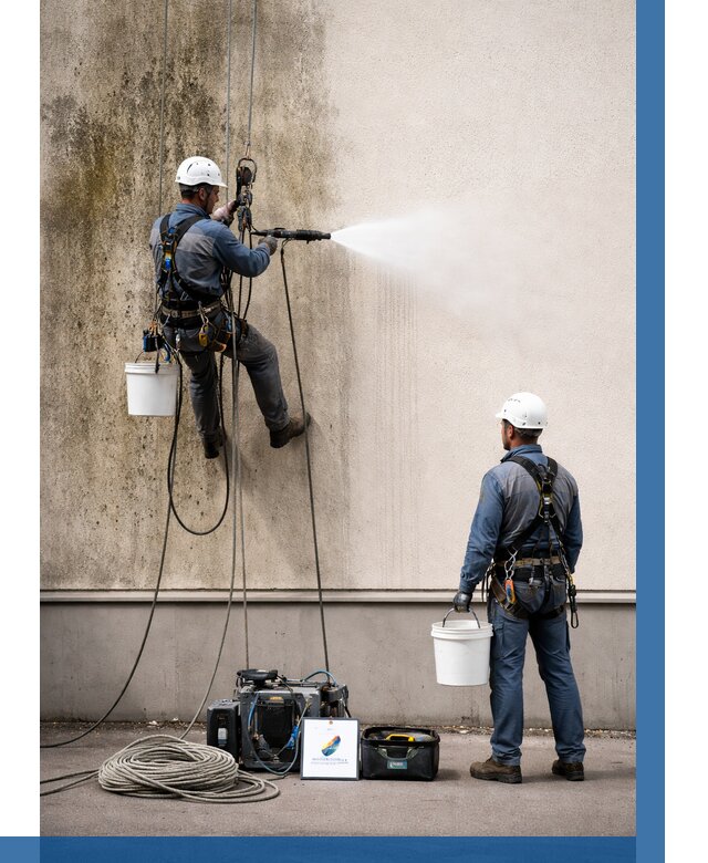 Очистка фасада от плесени в Астрахани от 308 р. | ВЫСОТНИК-Стр