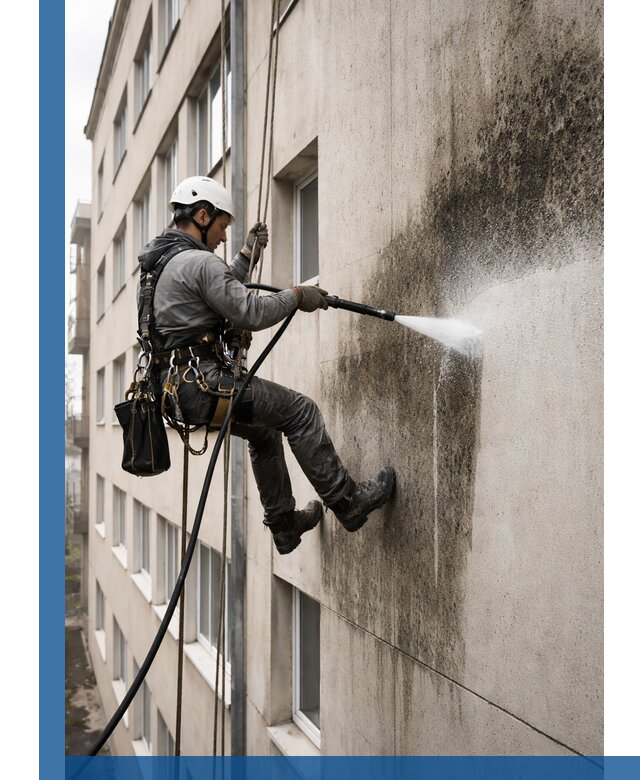 Профессиональная очистка фасадов от плесени в Астрахани