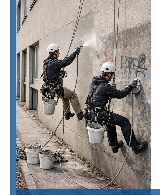 Антиграффити покрытие фасада с защитой от надписей в Астрахани