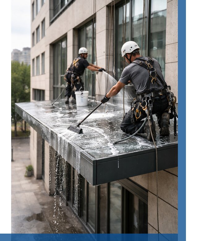 Мойка козырьков и навесов в Астрахани от 3597 р. | ВЫСОТНИК-Стр