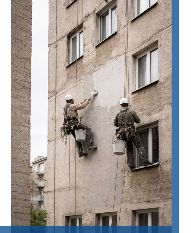 Косметический ремонт фасада в Астрахани от 1130 р. | ВЫСОТНИК-Стр