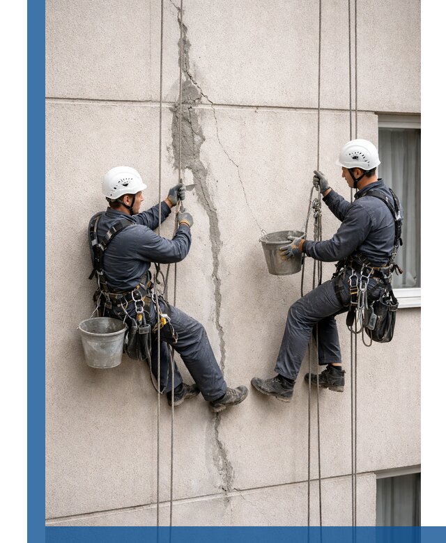 Заделка трещин на фасаде в Астрахани с гарантийным ремонтом