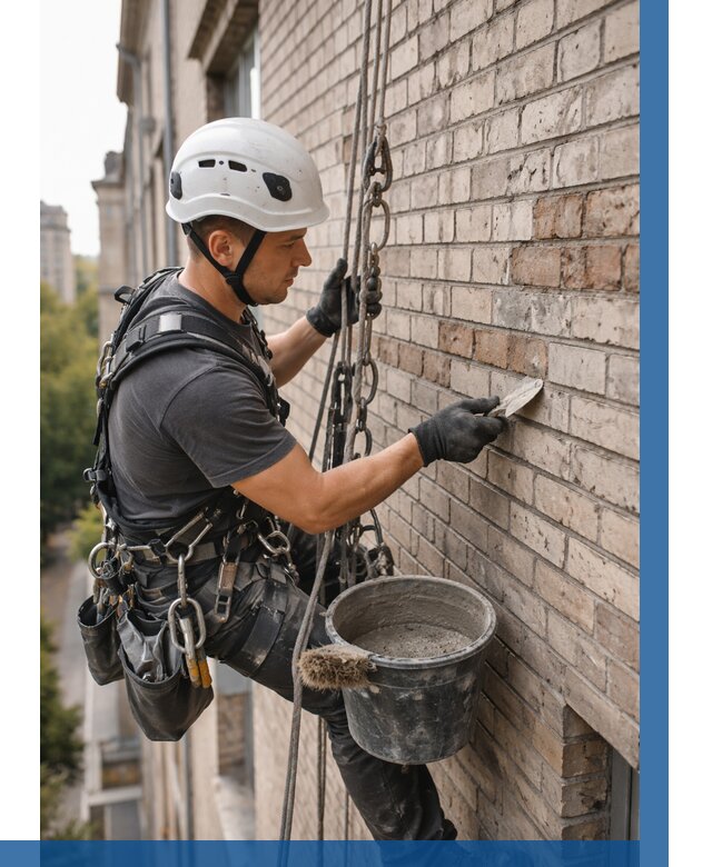 Ремонт кирпичной кладки фасада в Астрахани от 1850 р. | ВЫСОТНИК-Стр