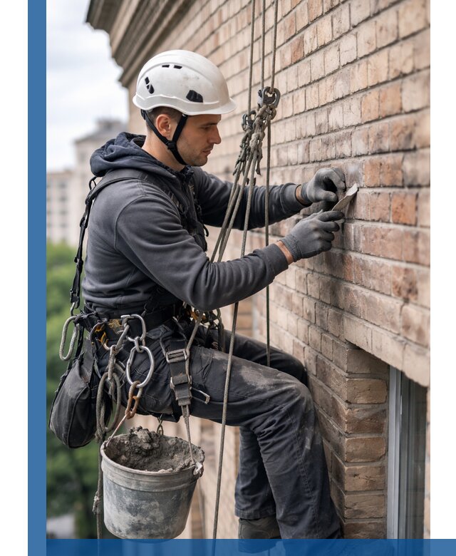 Качественный ремонт кирпичной кладки фасада в Астрахани с гарантией