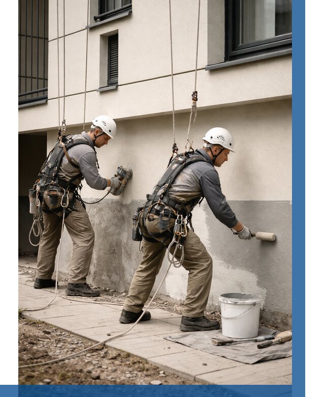 Окраска цоколя здания в Астрахани от 462 р. под ключ | ВЫСОТНИК-Стр