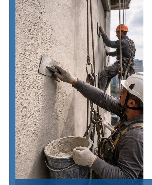 Декоративная штукатурка фасада с утеплением и защитой в Астрахани