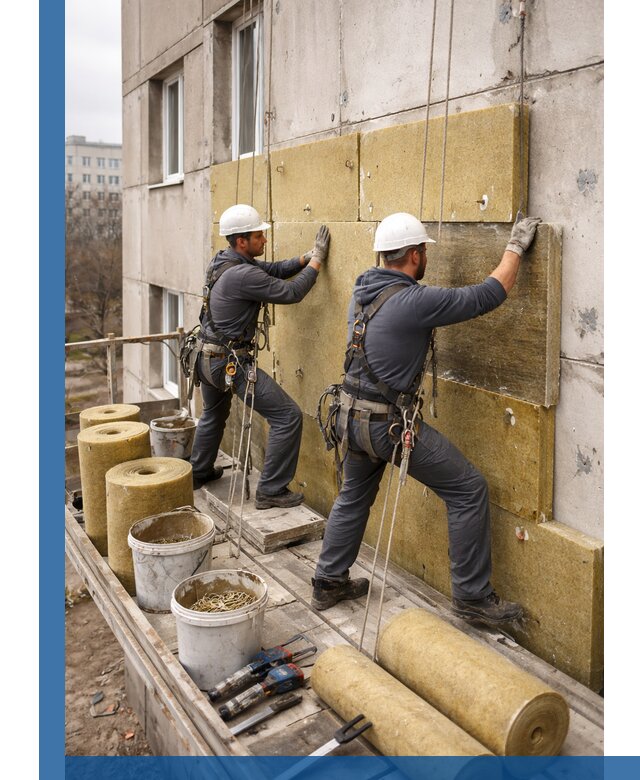 Утепление фасада минватой в Астрахани под ключ с гарантией