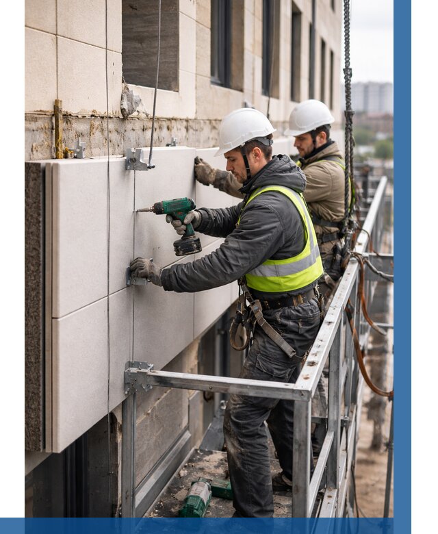 Монтаж фасадных термопанелей в Астрахани от 1541 р. | ВЫСОТНИК-Стр