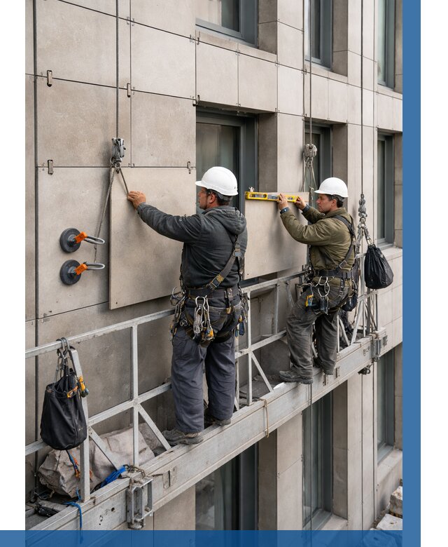 Монтаж керамогранита на фасад в Астрахани от 2569 р. | ВЫСОТНИК-Стр