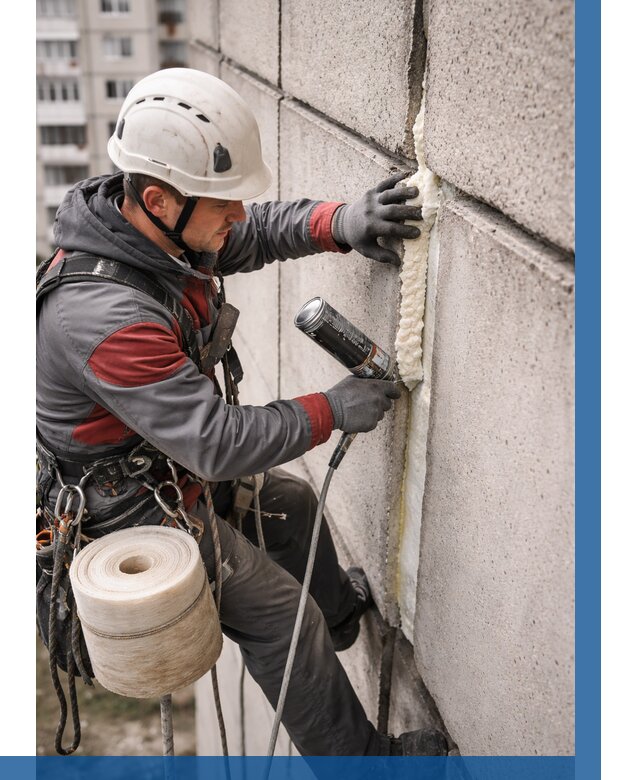 Утепление межпанельных швов в Астрахани от 719 р. | ВЫСОТНИК-Стр