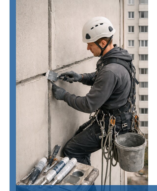 Ремонт межпанельных швов в Астрахани герметизация и восстановление