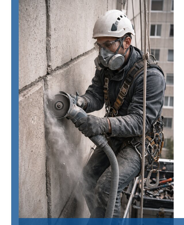 Штробление межпанельных швов в Астрахани качественно и быстро