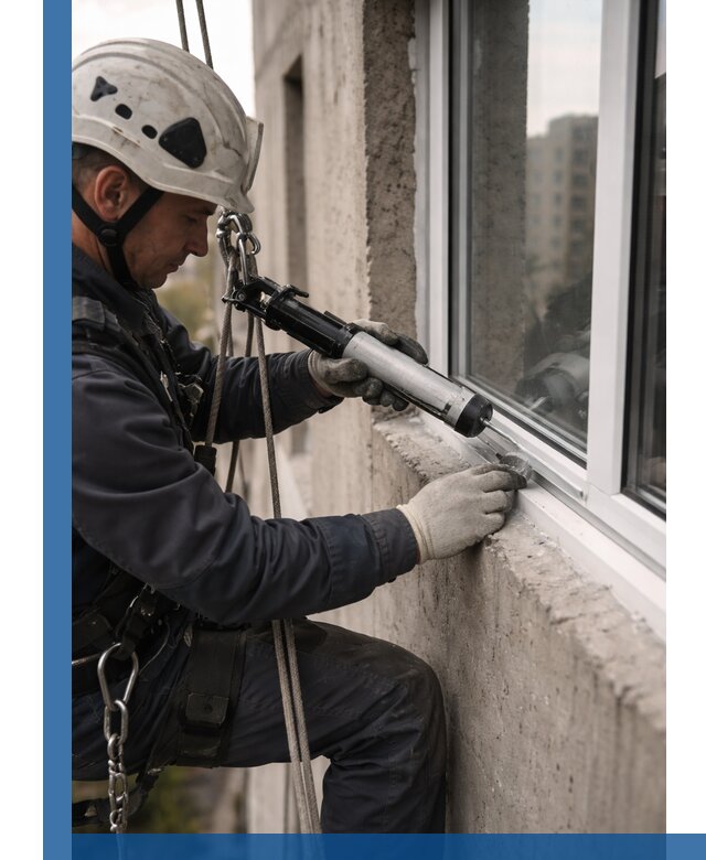 Герметизация оконных швов снаружи в Астрахани профессионально