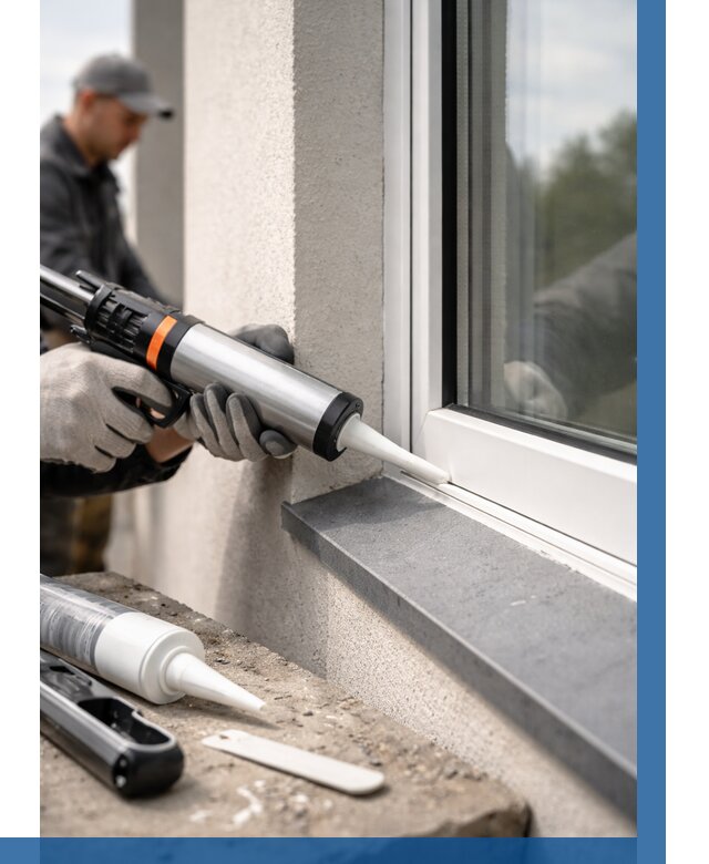 Герметизация монтажных швов окон в Астрахани от 668 р. | ВЫСОТНИК-Стр
