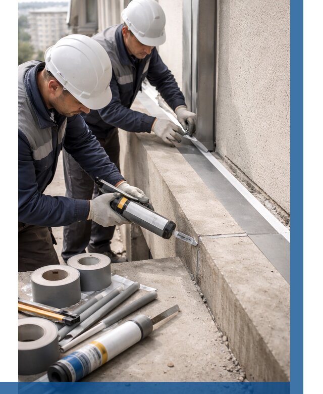 Герметизация примыкания балкона в Астрахани от 4624 р. | ВЫСОТНИК-Стр