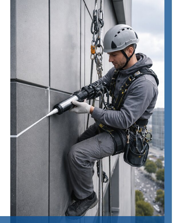 Герметизация стыков фасадных панелей в Астрахани от 6679 р.| ВЫСОТНИК-Стр