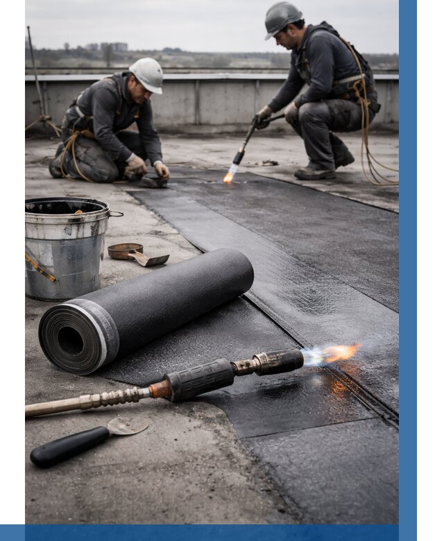 Ремонт рулонной кровли в Астрахани от 668 р. | ВЫСОТНИК-Стр