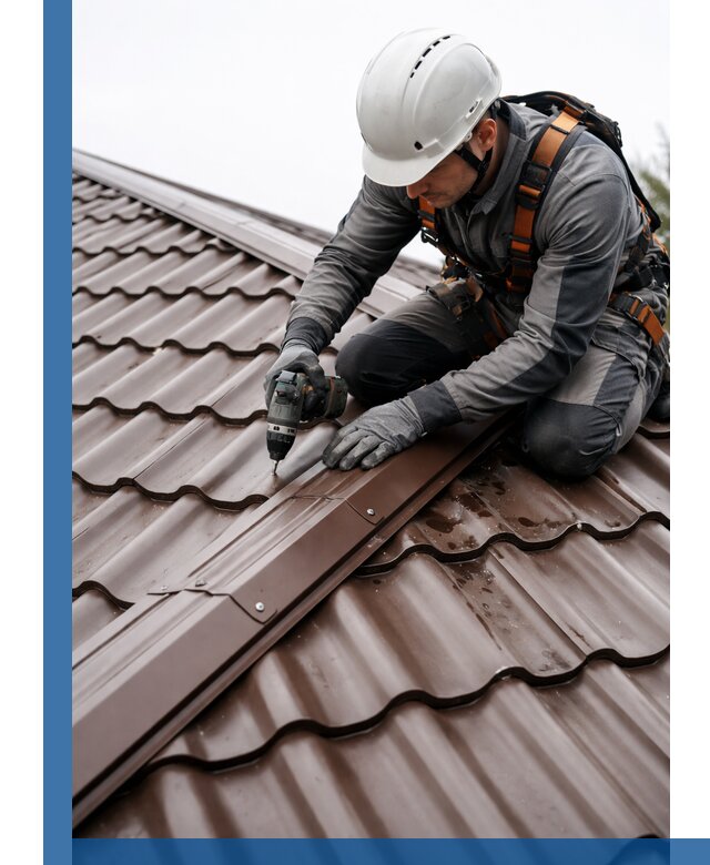 Ремонт металлочерепицы на крыше в Астрахани профессионально