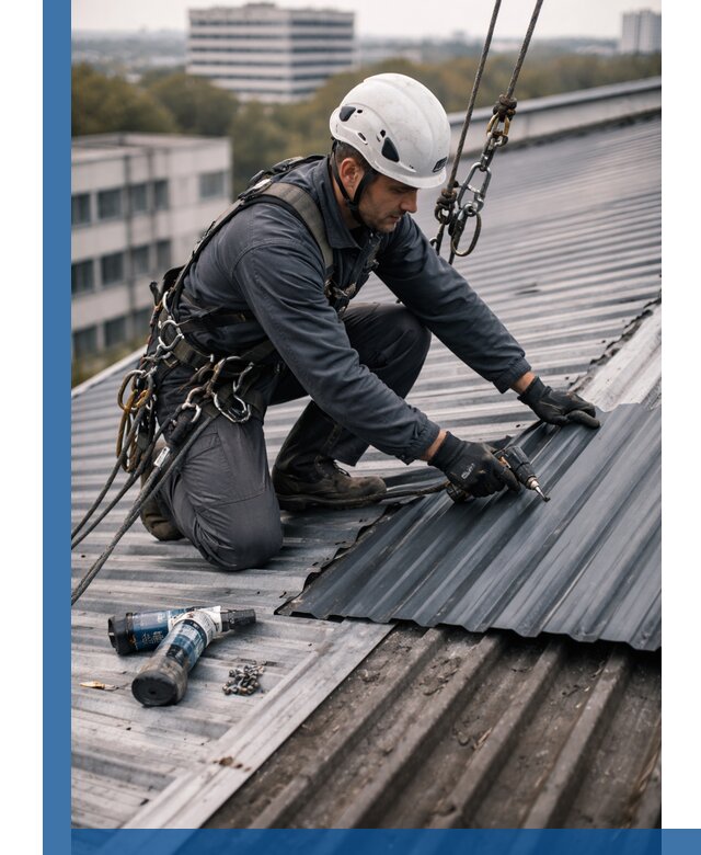 Ремонт профнастила на кровле в Астрахани, работы под ключ