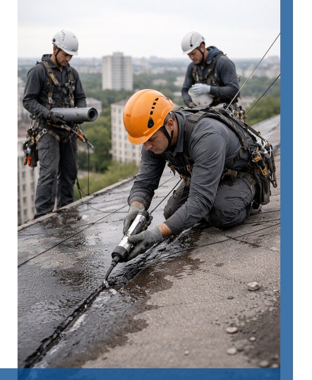 Устранение протечек кровли в Астрахани от 12331 р. | ВЫСОТНИК-Стр