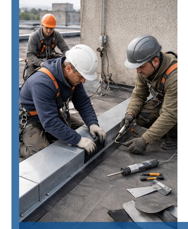 Ремонт кровельных примыканий в Астрахани профессионально