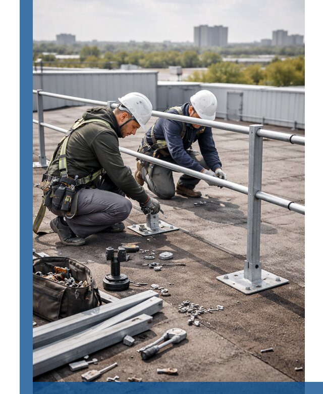 Монтаж кровельного ограждения в Астрахани под ключ с гарантией