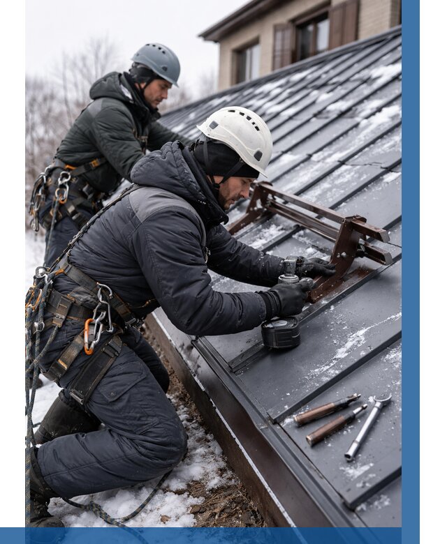 Монтаж снегозадержателей в Астрахани от 462 р. | ВЫСОТНИК-Стр