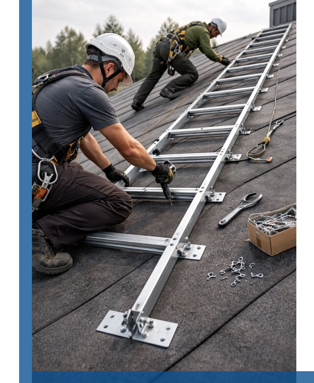 Профессиональный монтаж кровельной лестницы в Астрахани под ключ