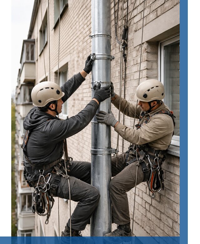 Замена водосточных труб в Астрахани от 6679 р. | ВЫСОТНИК-Стр