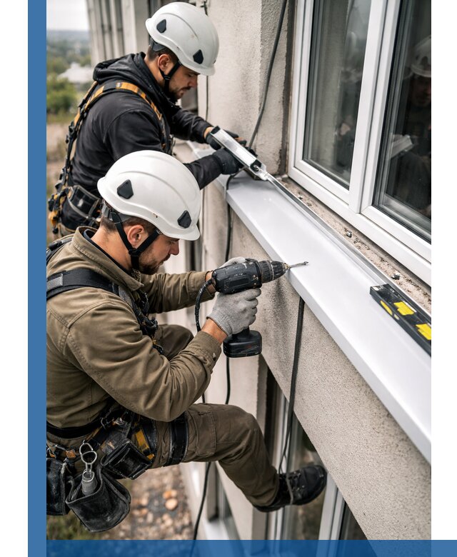 Профессиональный монтаж оконных отливов и отведения воды в Астрахани