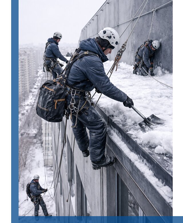 Абонентское обслуживание кровли зимой в Астрахани регулярный уход