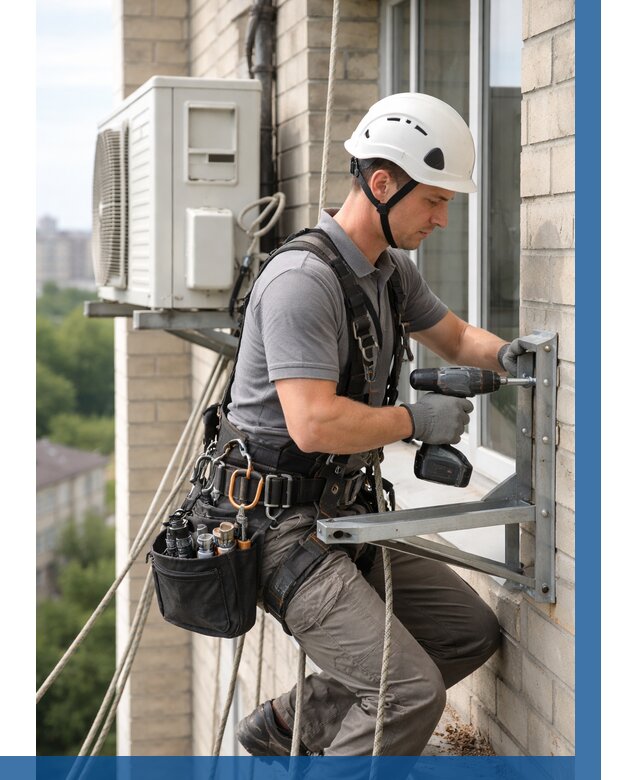 Установка кронштейнов кондиционера в Астрахани от 3597 р. | ВЫСОТНИК-Стр