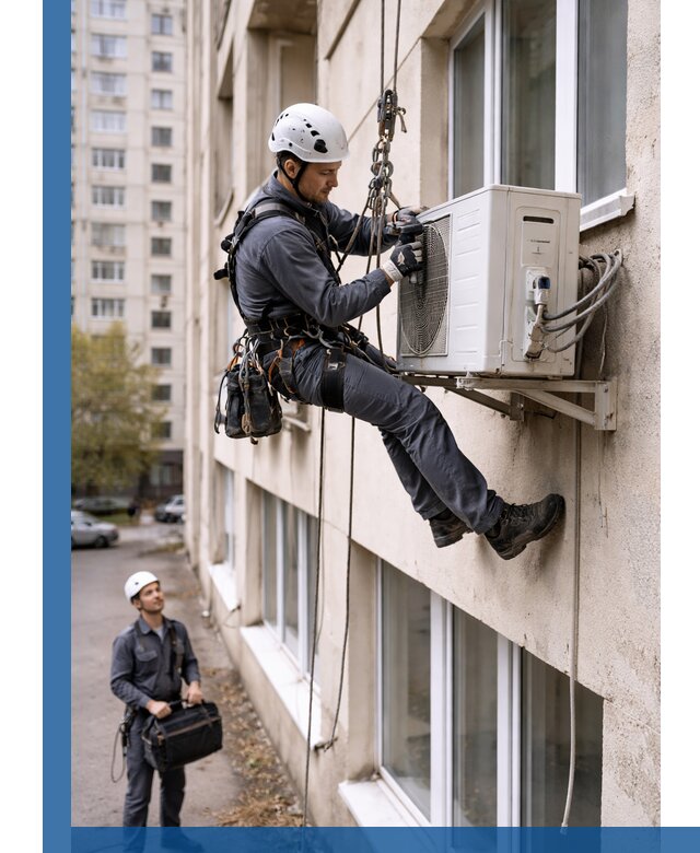 Демонтаж внешнего блока кондиционера в Астрахани профессионально