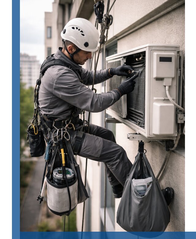 Обслуживание внешнего блока кондиционера в Астрахани профессионально