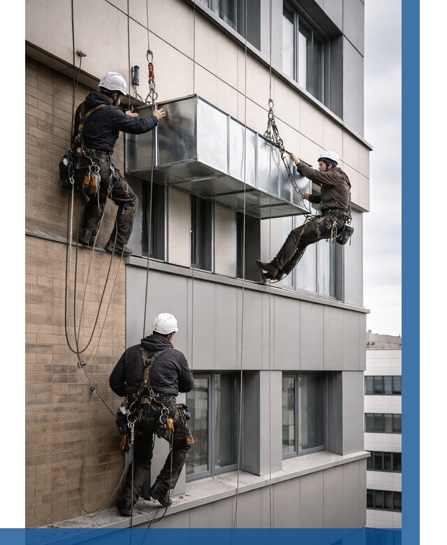 Монтаж воздуховодов на фасаде в Астрахани от 1541 р. | ВЫСОТНИК-Стр