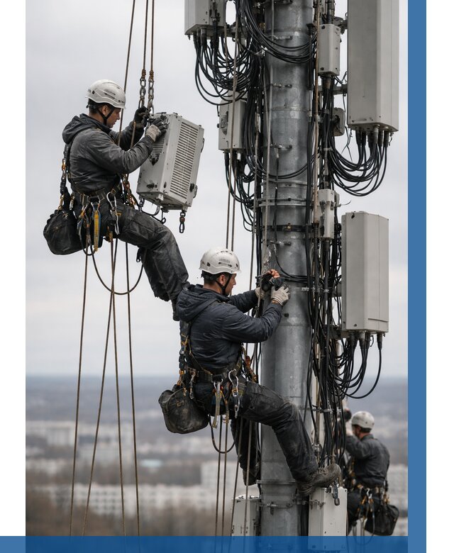Монтаж оборудования связи на мачте в Астрахани от 7707 р. | ВЫСОТНИК-Стр