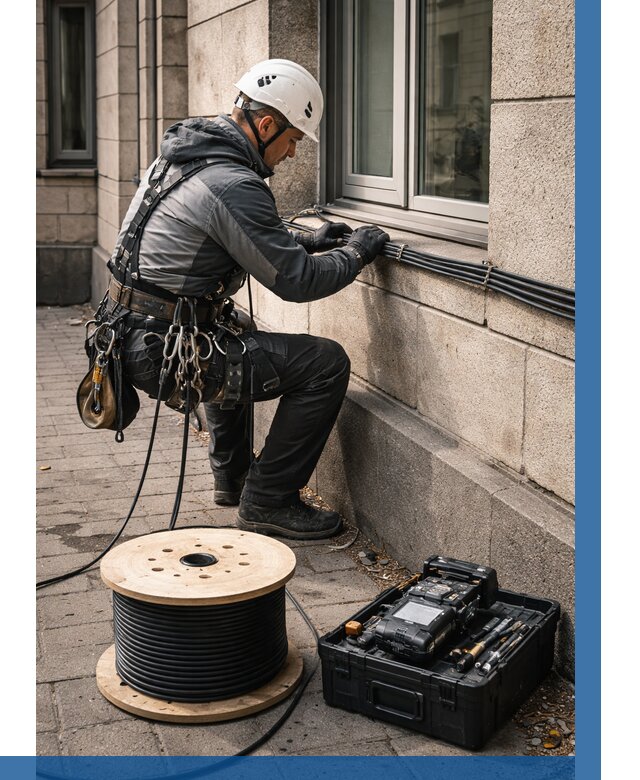 Прокладка оптоволоконного кабеля в Астрахани от 822 р. | ВЫСОТНИК-Стр