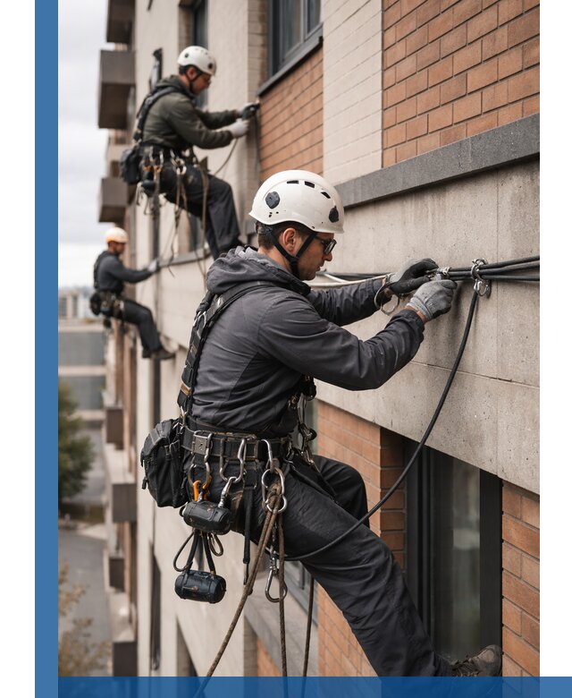 Крепление кабеля на фасаде монтаж и крепеж в Астрахани