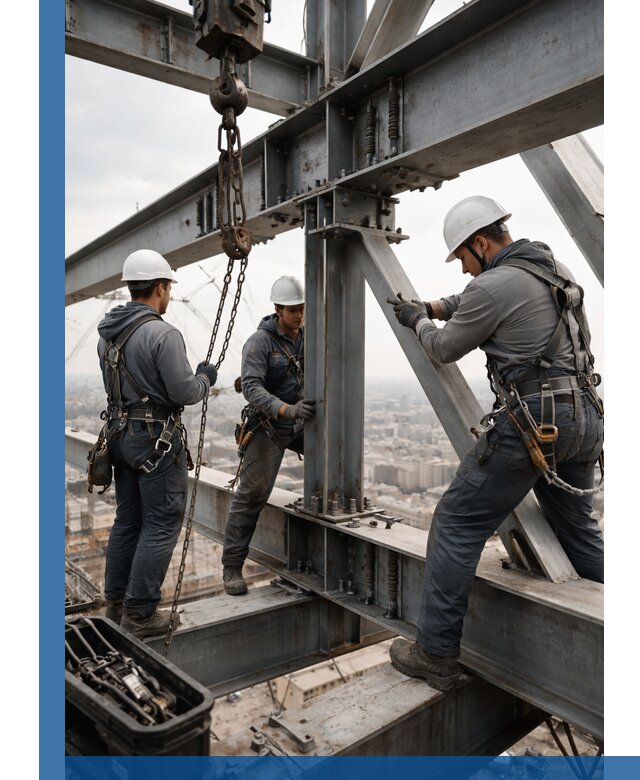 Профессиональный монтаж металлоконструкций на высоте в Астрахани