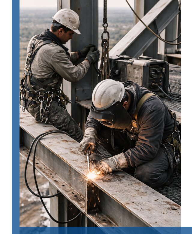 Высотные сварочные работы в Астрахани для промышленных объектов