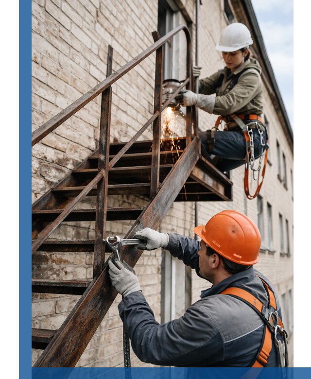 Ремонт и восстановление пожарных лестниц с выездом в Астрахани