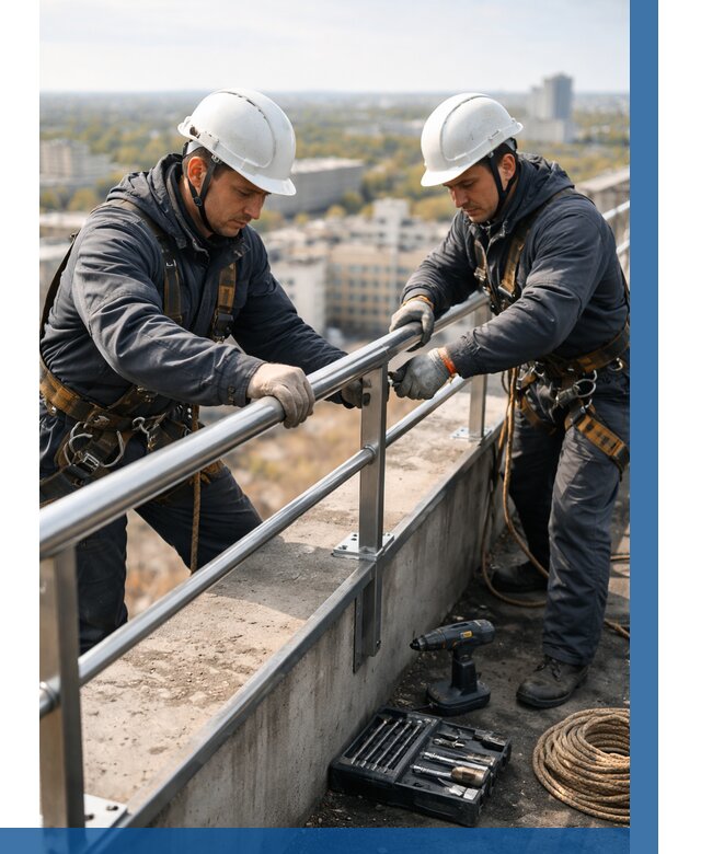 Монтаж перил на высоте в Астрахани от 2569 р. | ВЫСОТНИК-Стр