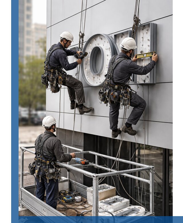 Профессиональный монтаж световых букв в Астрахани под ключ