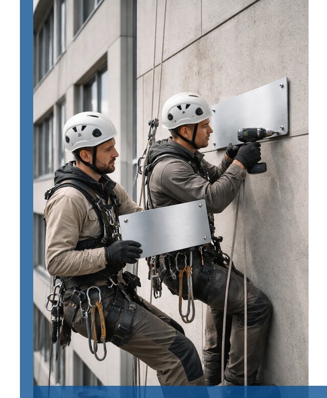 Монтаж табличек и указателей в Астрахани для зданий и сооружений