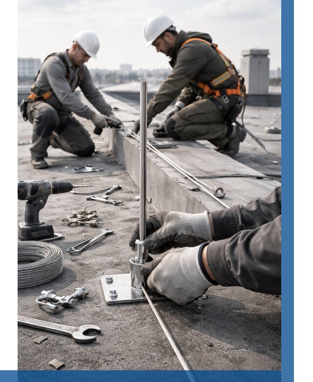 Монтаж молниезащиты на кровле в Астрахани цена от 25690 р. | ВЫСОТНИК-Стр